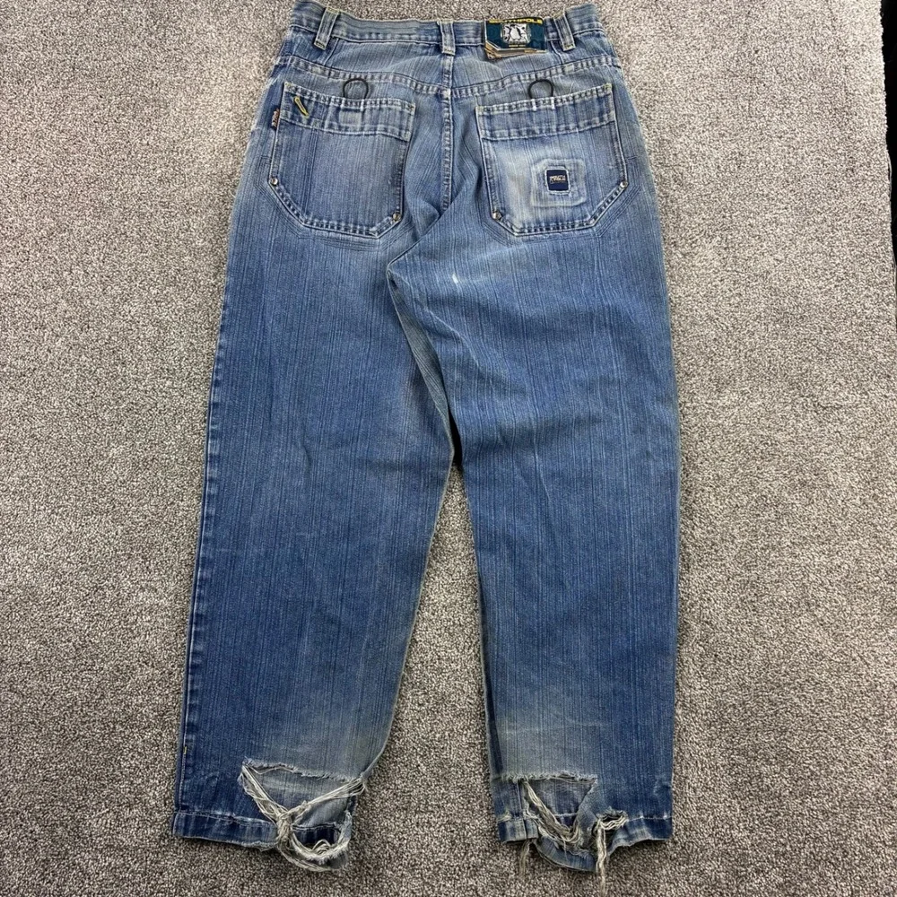 Vintage Y2K Southpole Jeans Mens 33L Baggy Distressed Blue Denim Skater Wide